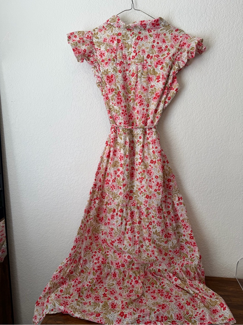 Anthropologie LÉA Floral Midi Dress 100% Cotton Size Medium - Picture 4 of 7